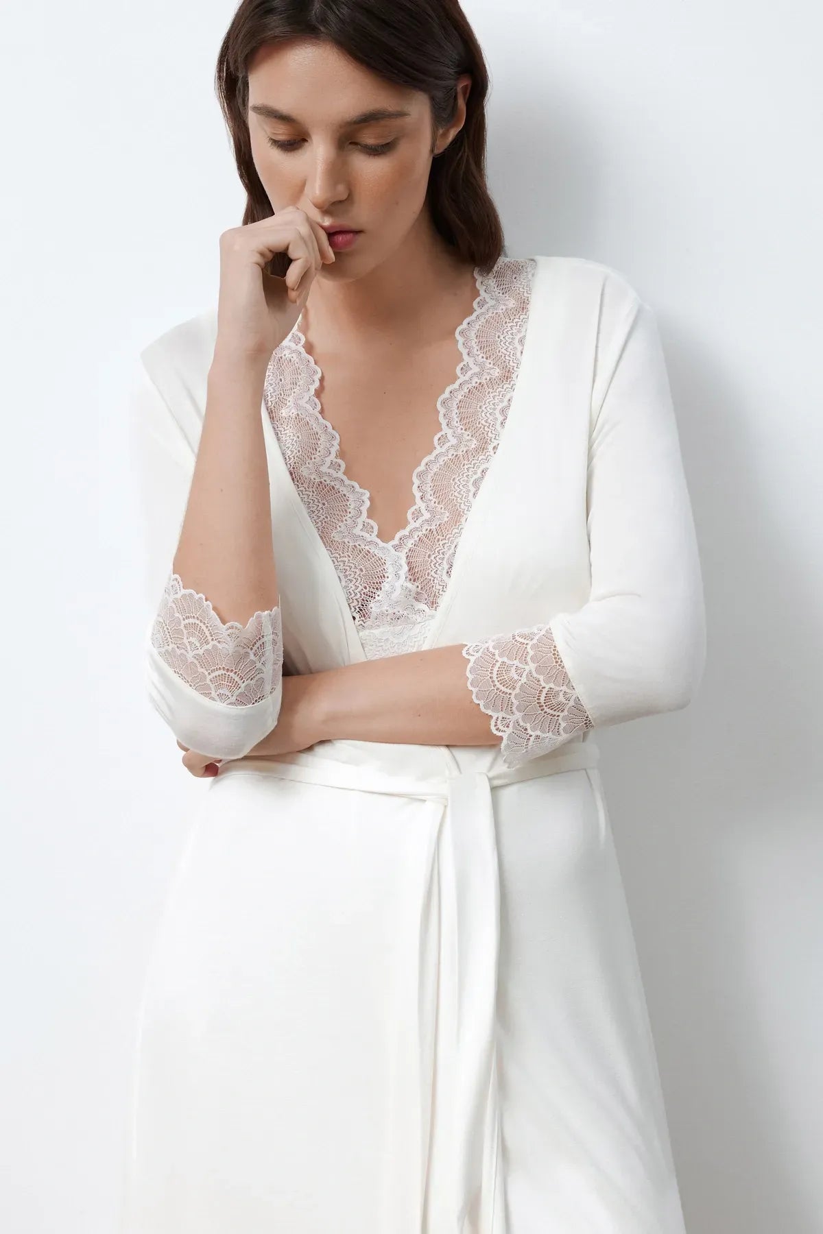 Халат из бамбука 02105 ivory