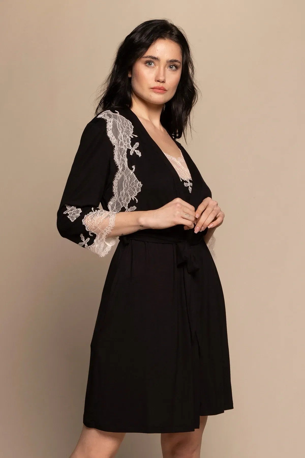 Халат из бамбука 03161O/1 black