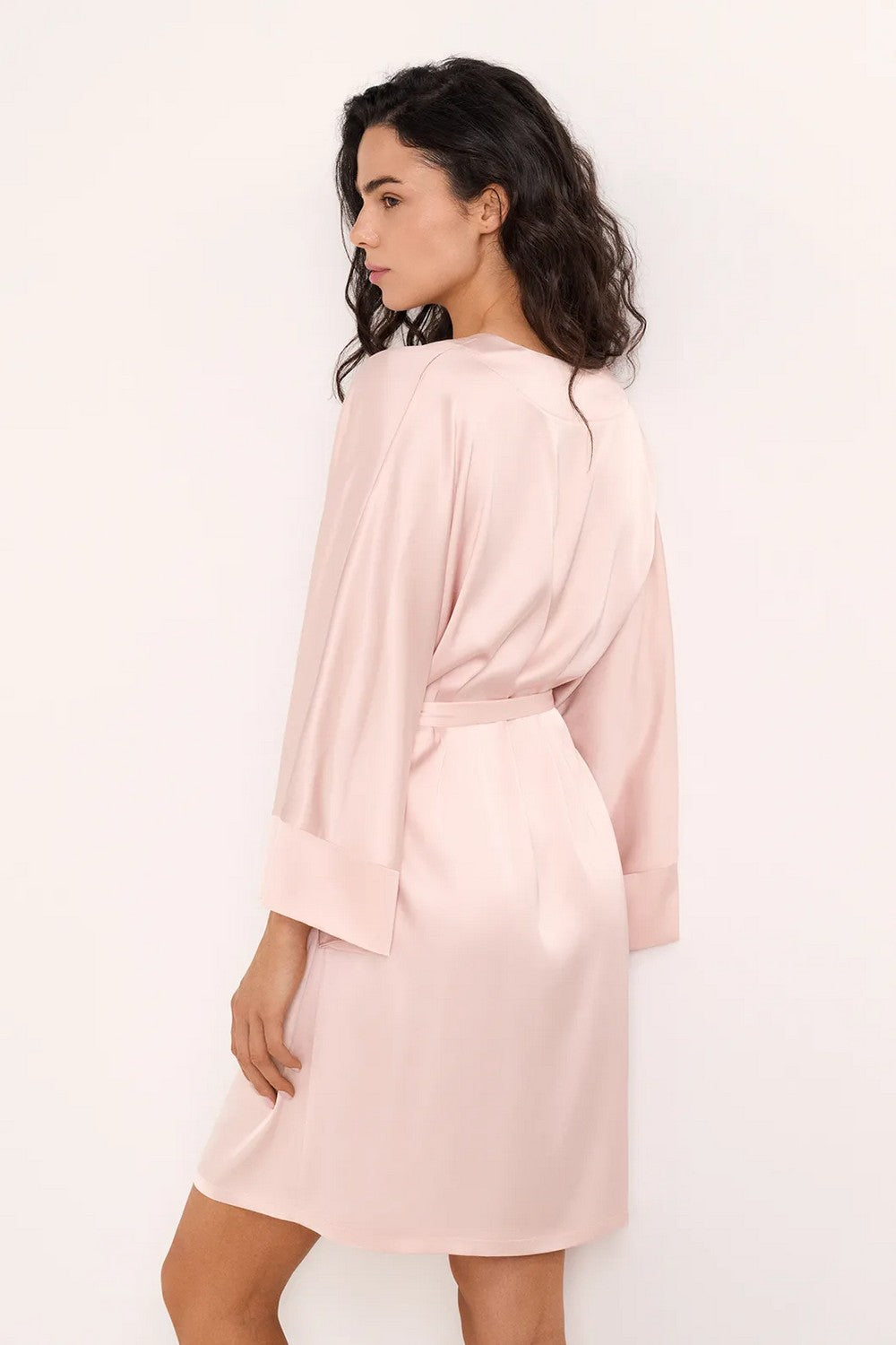 Халат з віскози LGS 211/08/02 Silk Harmony Powder rose Ellen вигляд ззаду