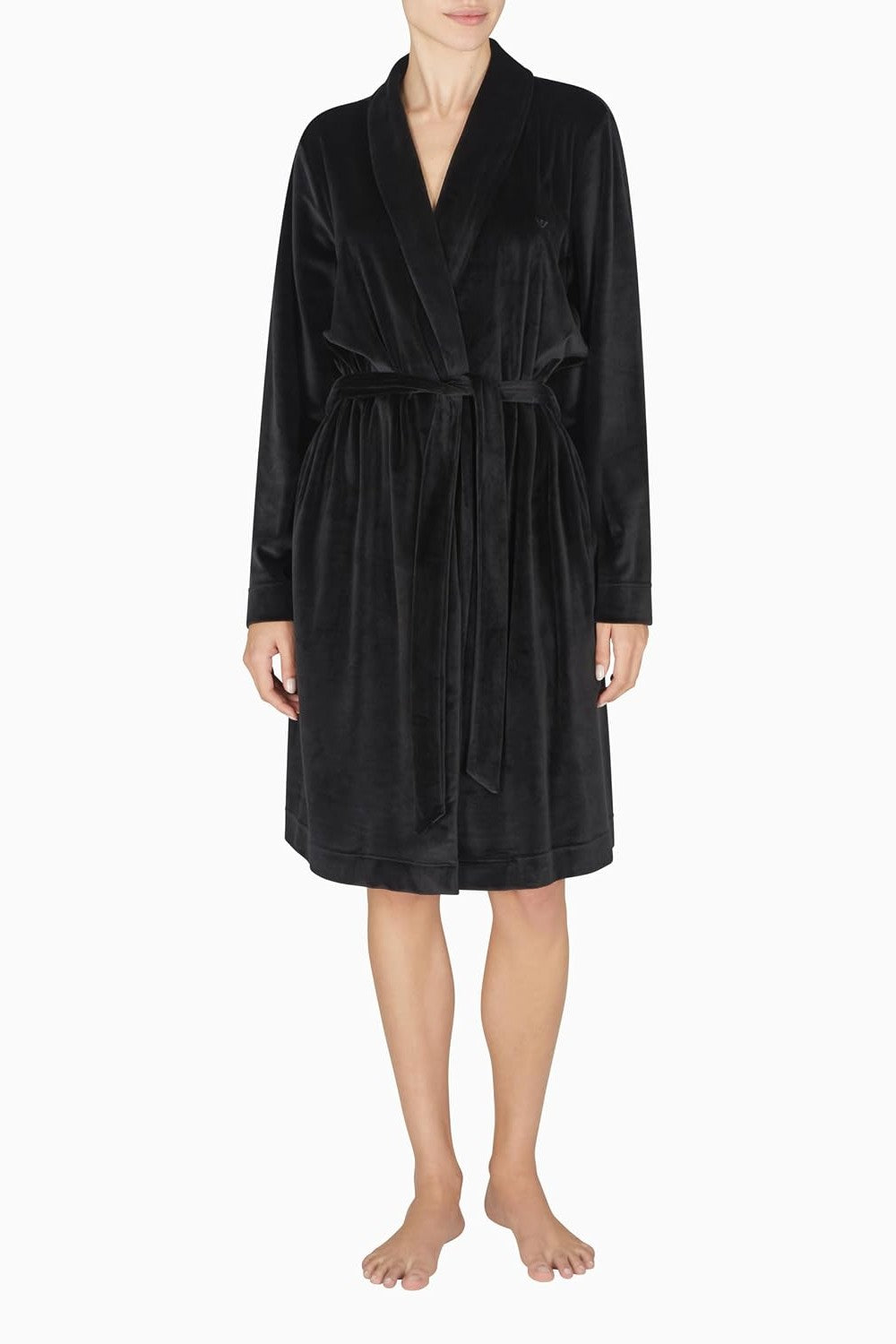 Велюровий халат 64158245 black Emporio Armani