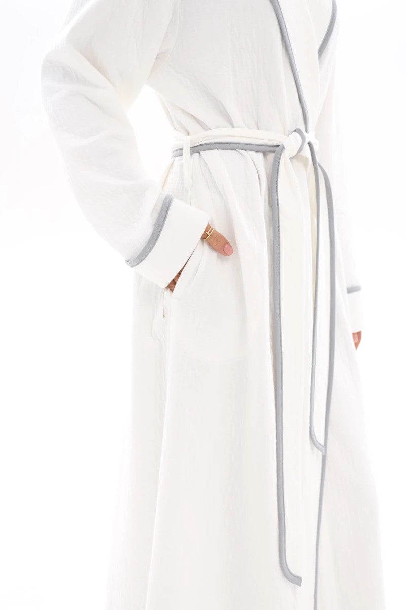 Вафельний халат з кантом 25080