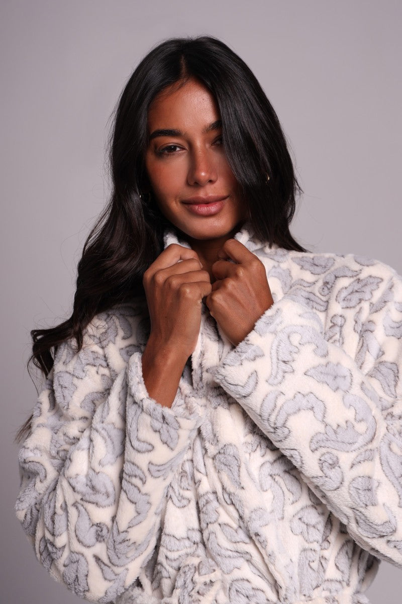 Халат из велсофта с принтом 25152