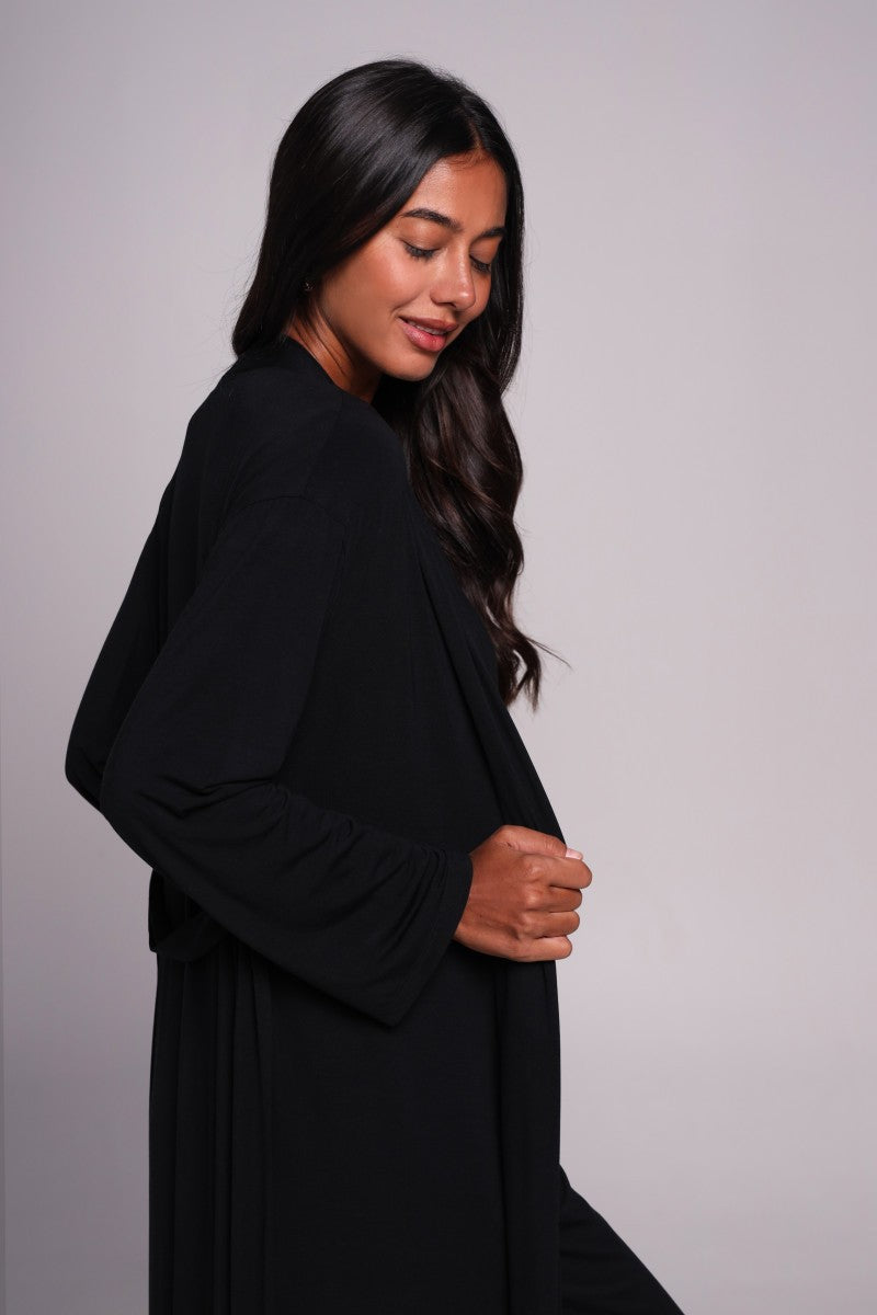 Халат из микромодала 25159 black