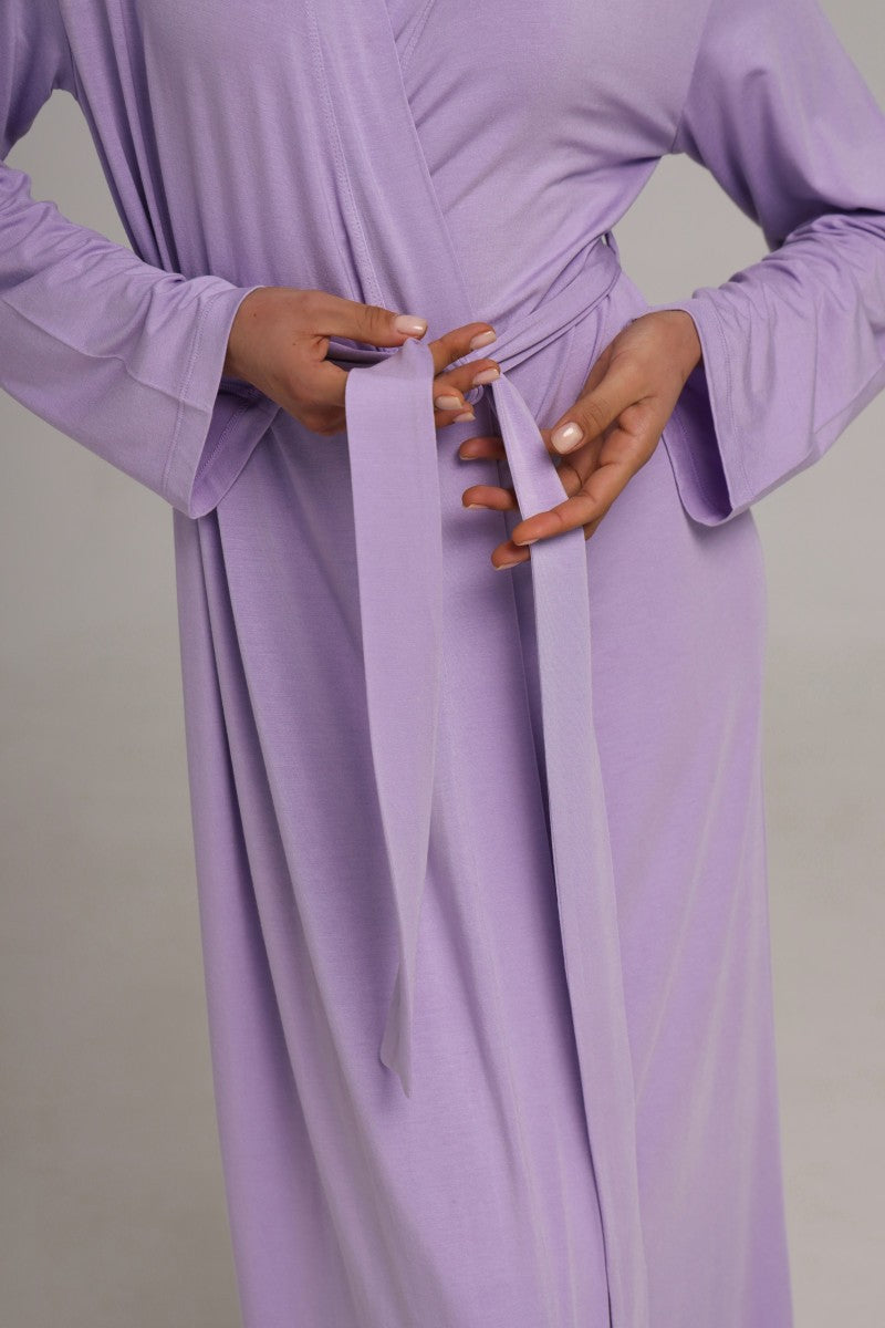Халат из микромодала 25160 lavender