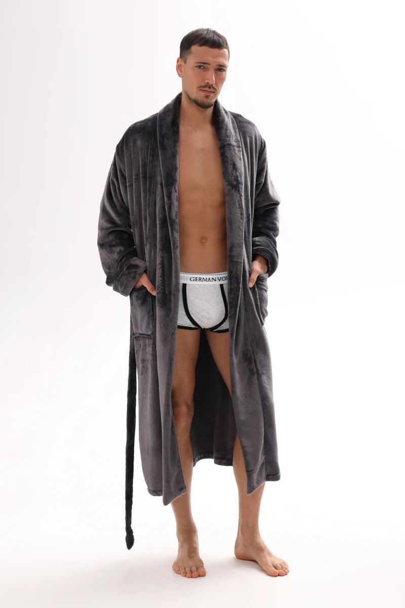 Чоловічий халат з велсофту 25174
