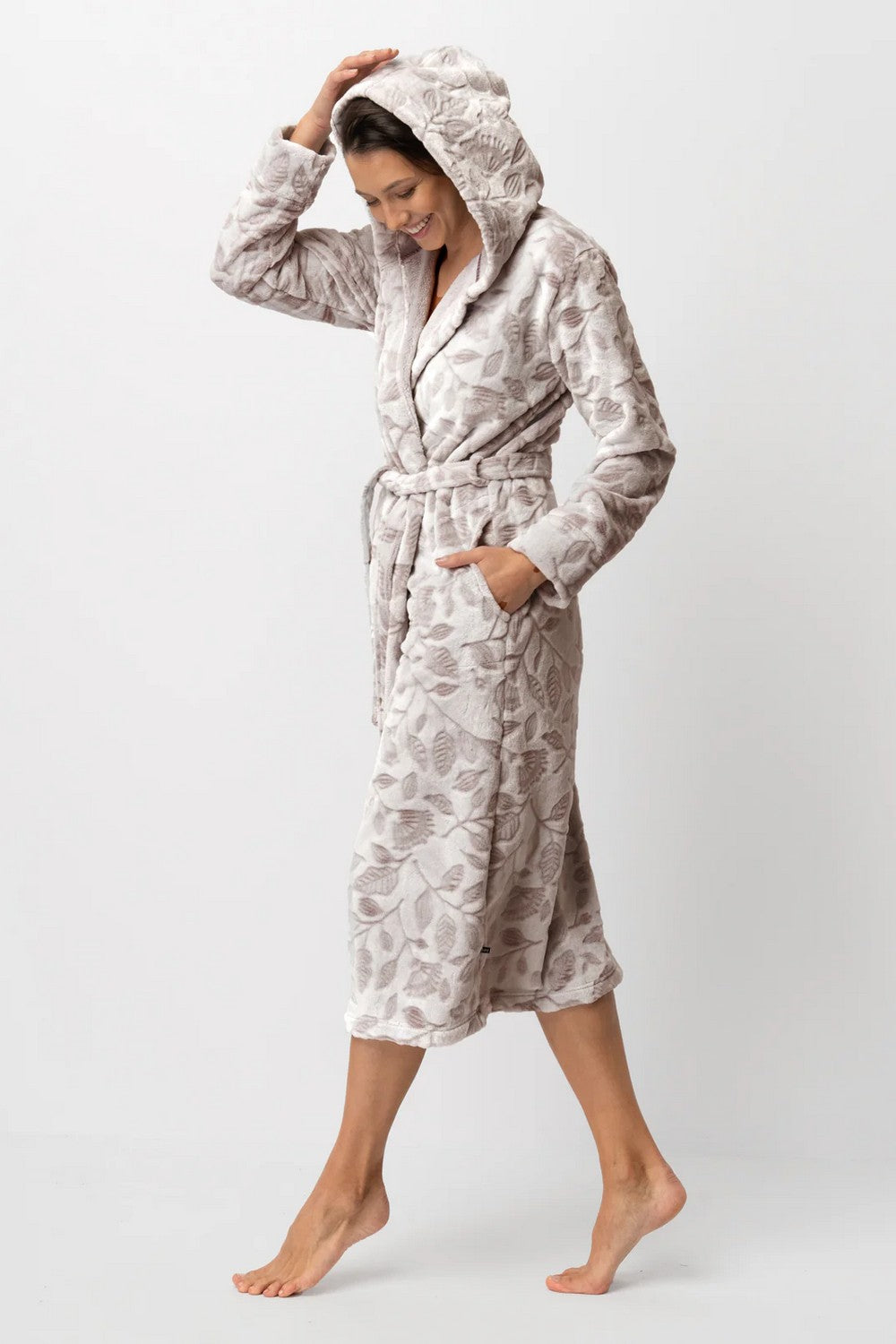 Халат из велсофта LGL 545 beige