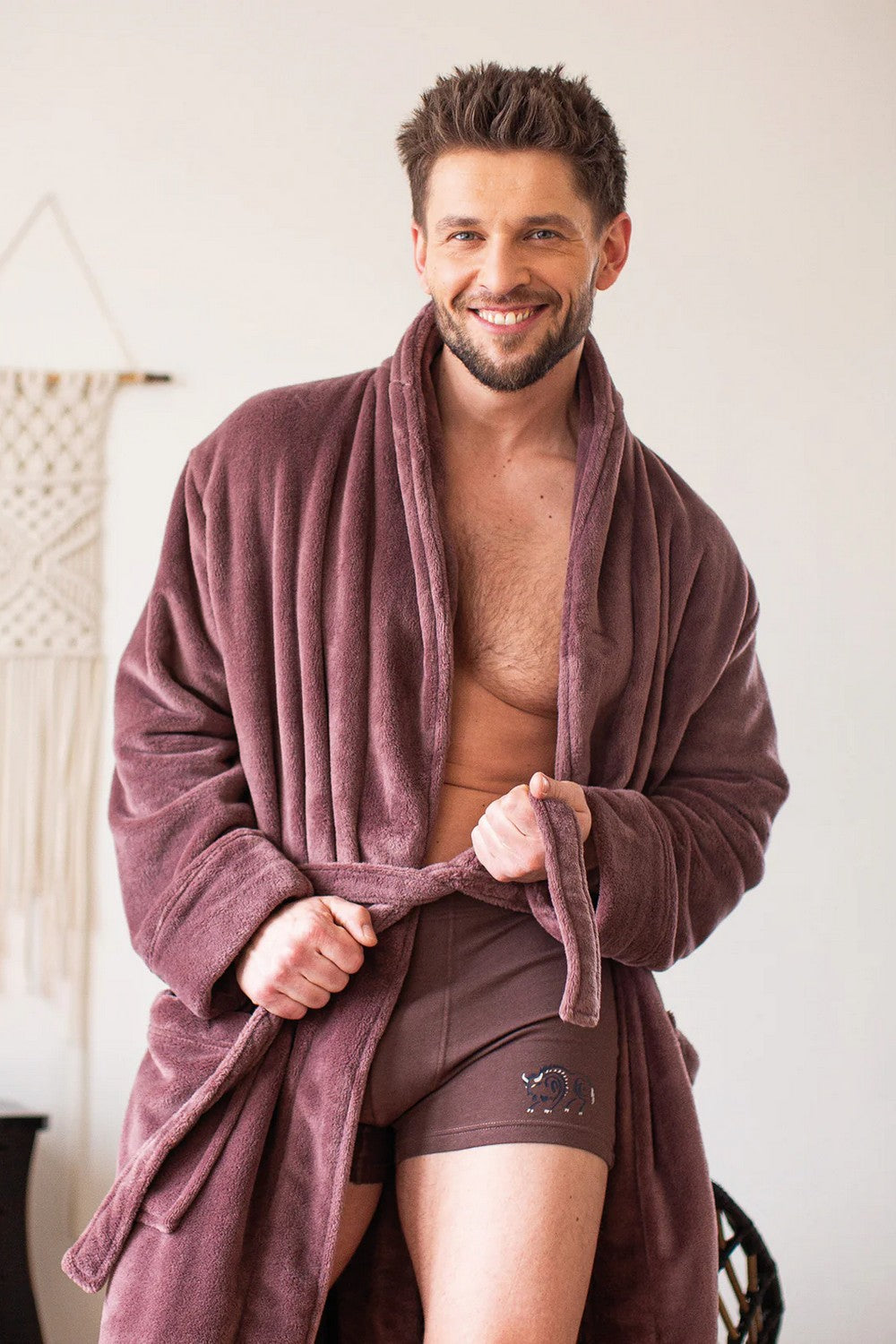 Мужской халат MGL 255 brown