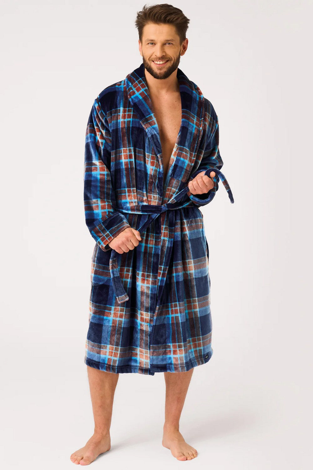 Мужской халат в клетку MGL 431 multi