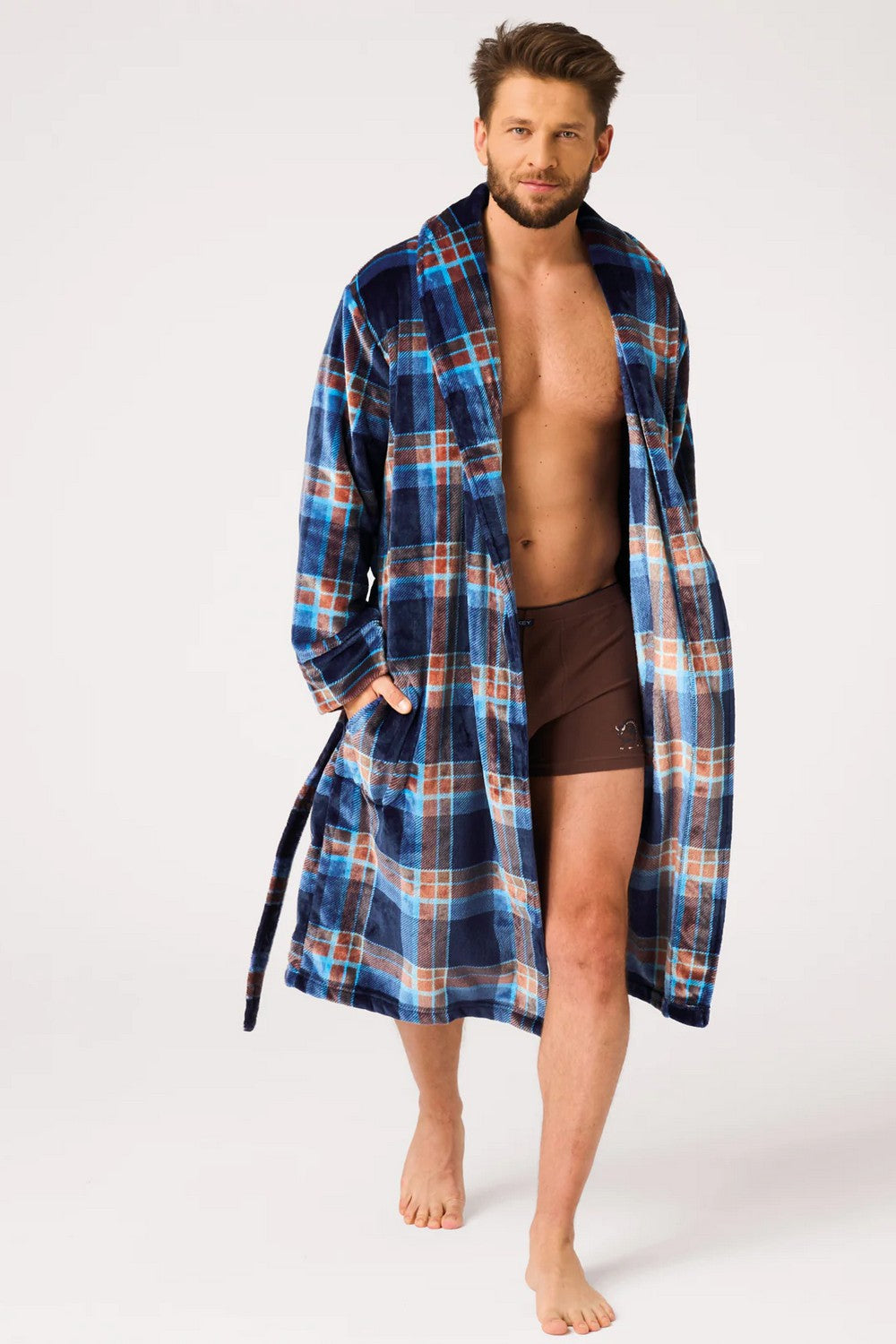 Мужской халат в клетку MGL 431 multi