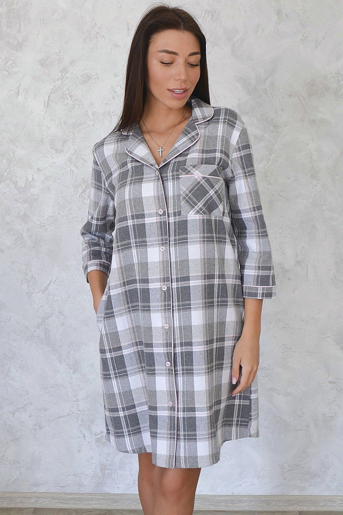 Хлопковое платье-халат 1244/67026