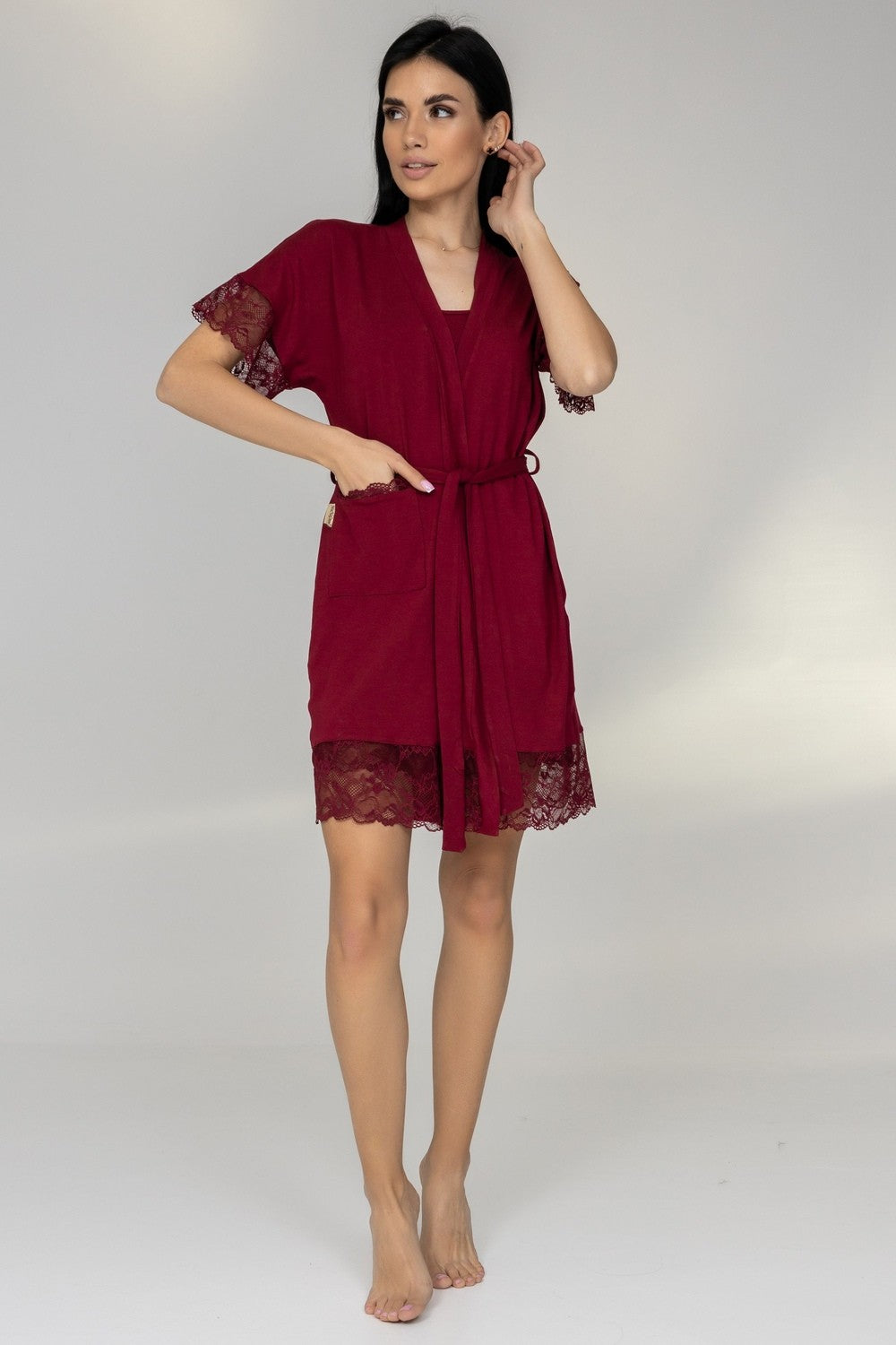 Халат з віскози Хм1201 marsala MiaNaGreen