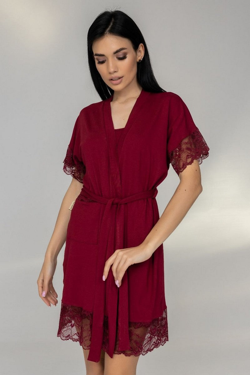 Халат з віскози Хм1201 marsala MiaNaGreen