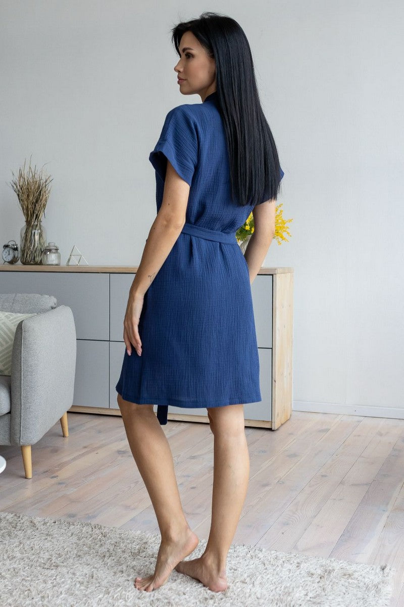 Халат из муслина Хс1806 blue