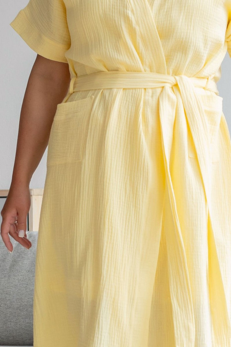 Халат из муслина Хж1806 yellow