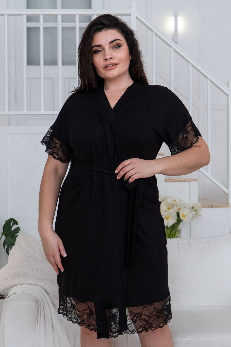 Халат из вискозы Хч1201 black