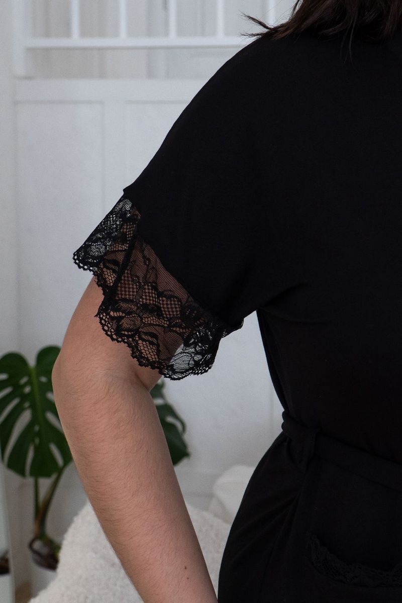 Халат из вискозы Хч1201 black