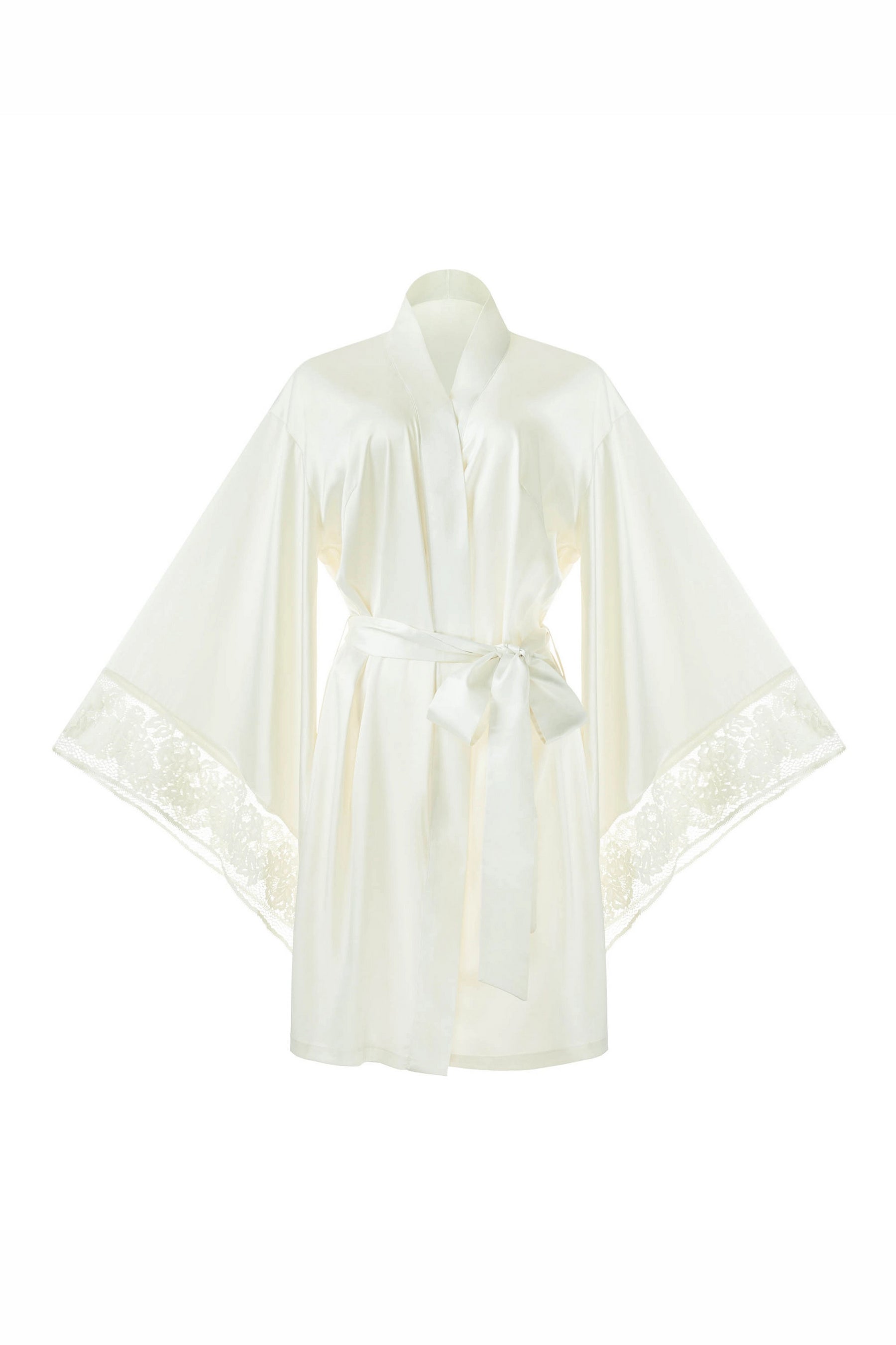 Сатиновый халат-кимоно 808-6748 03 champagne