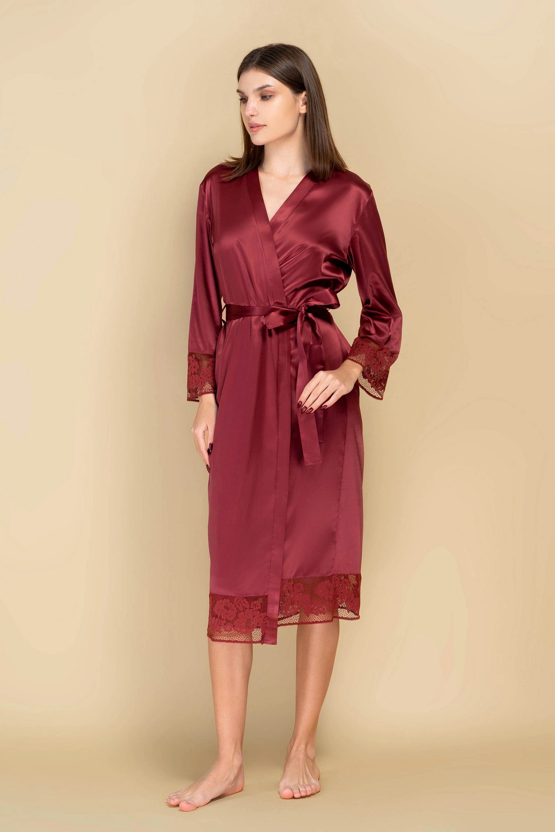 Сатиновий халат 808-6763 134