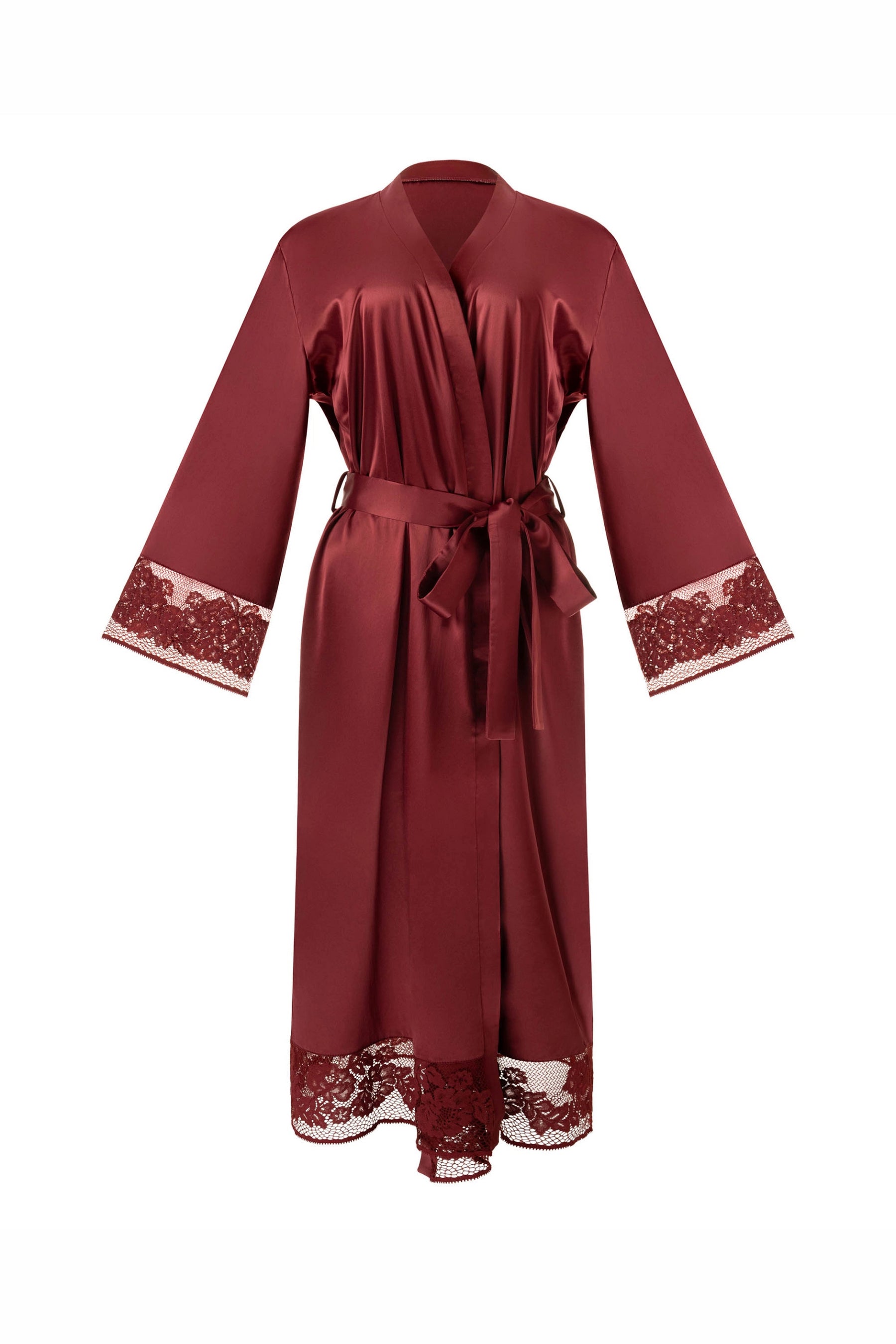 Сатиновый халат 808-6763 134 marsala