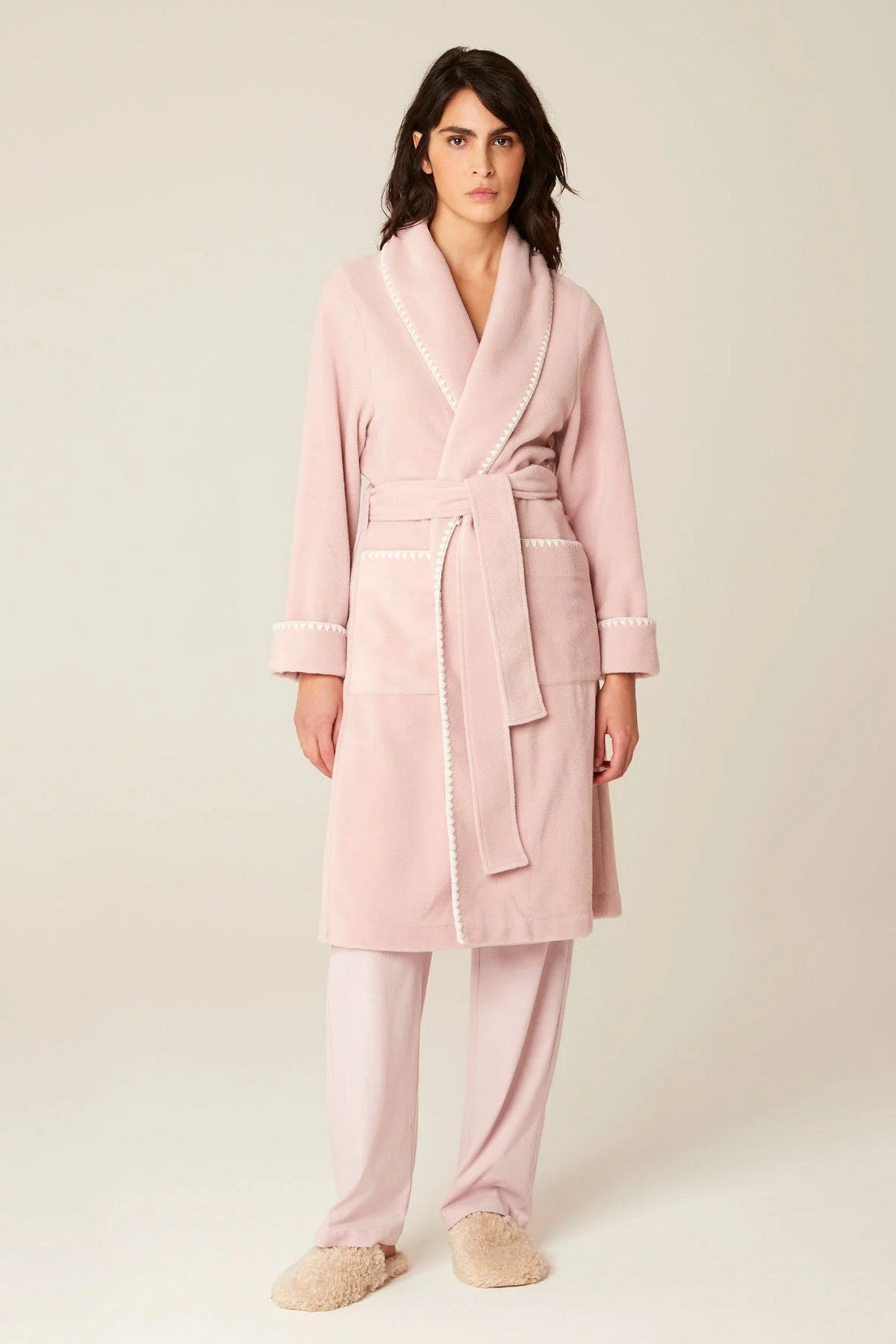 Флісовий халат Kenza Textured feel rose