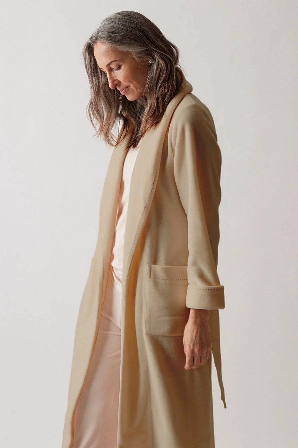 Флісовий халат Rose Graceful Teddy beige/ivory