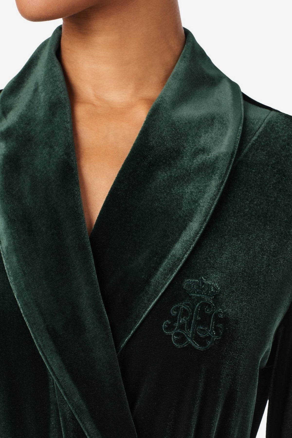 Оксамитовий халат 163668445 green Ralph Lauren деталізація
