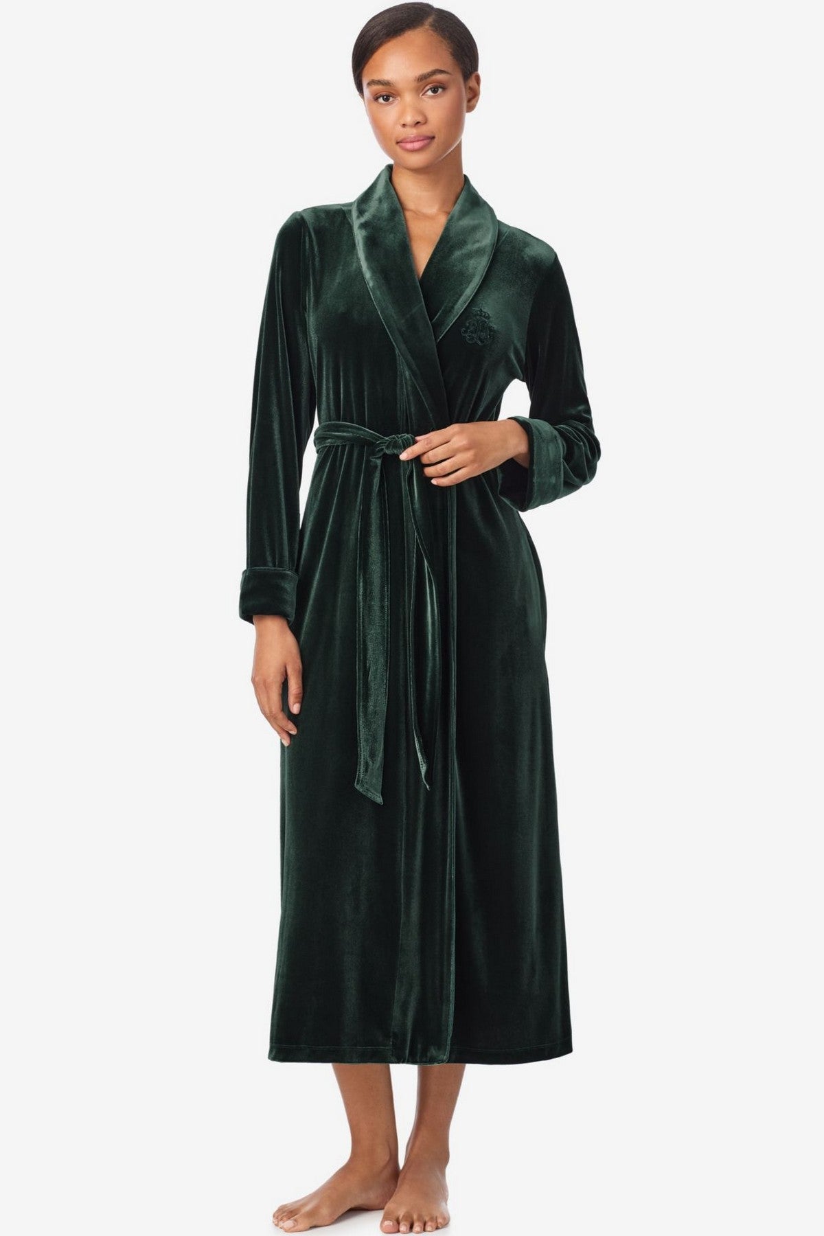 Оксамитовий халат 163668445 green Ralph Lauren