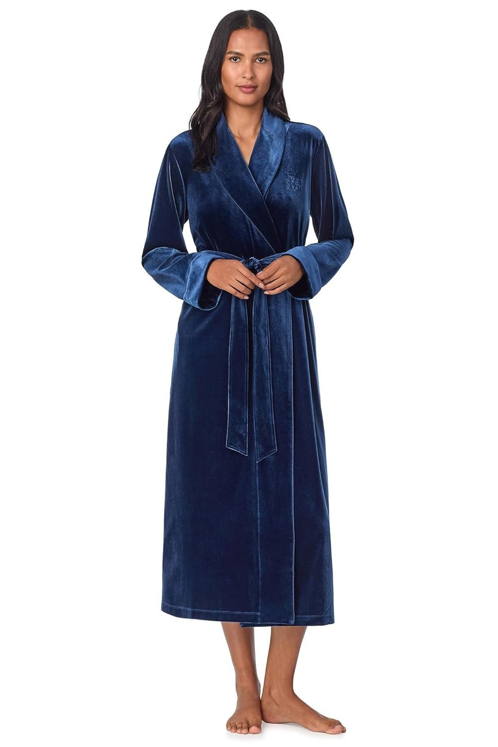 Велюровий халат 98350688 blue