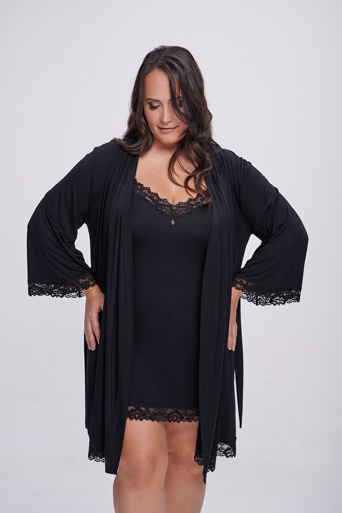 Халат из вискозы 2307/1 black