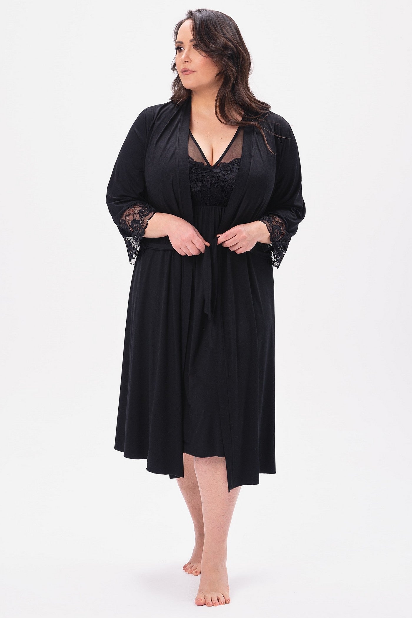 Халат из вискозы 2519/1 black