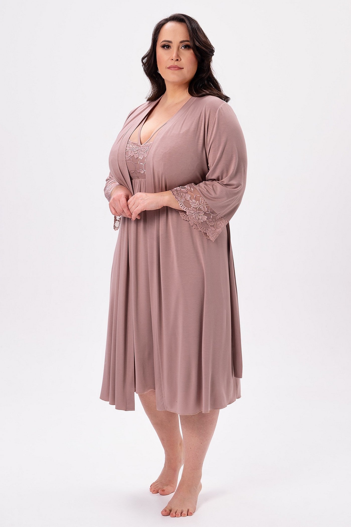 Халат из вискозы 2519/1 cappucino