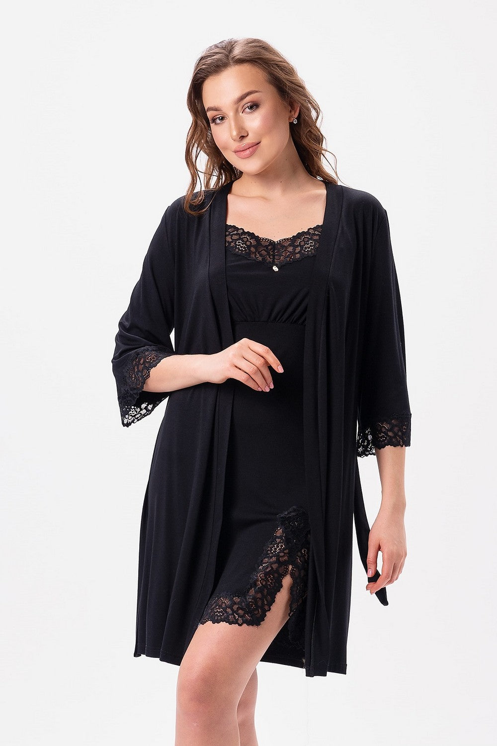 Халат из вискозы 2621/1 black