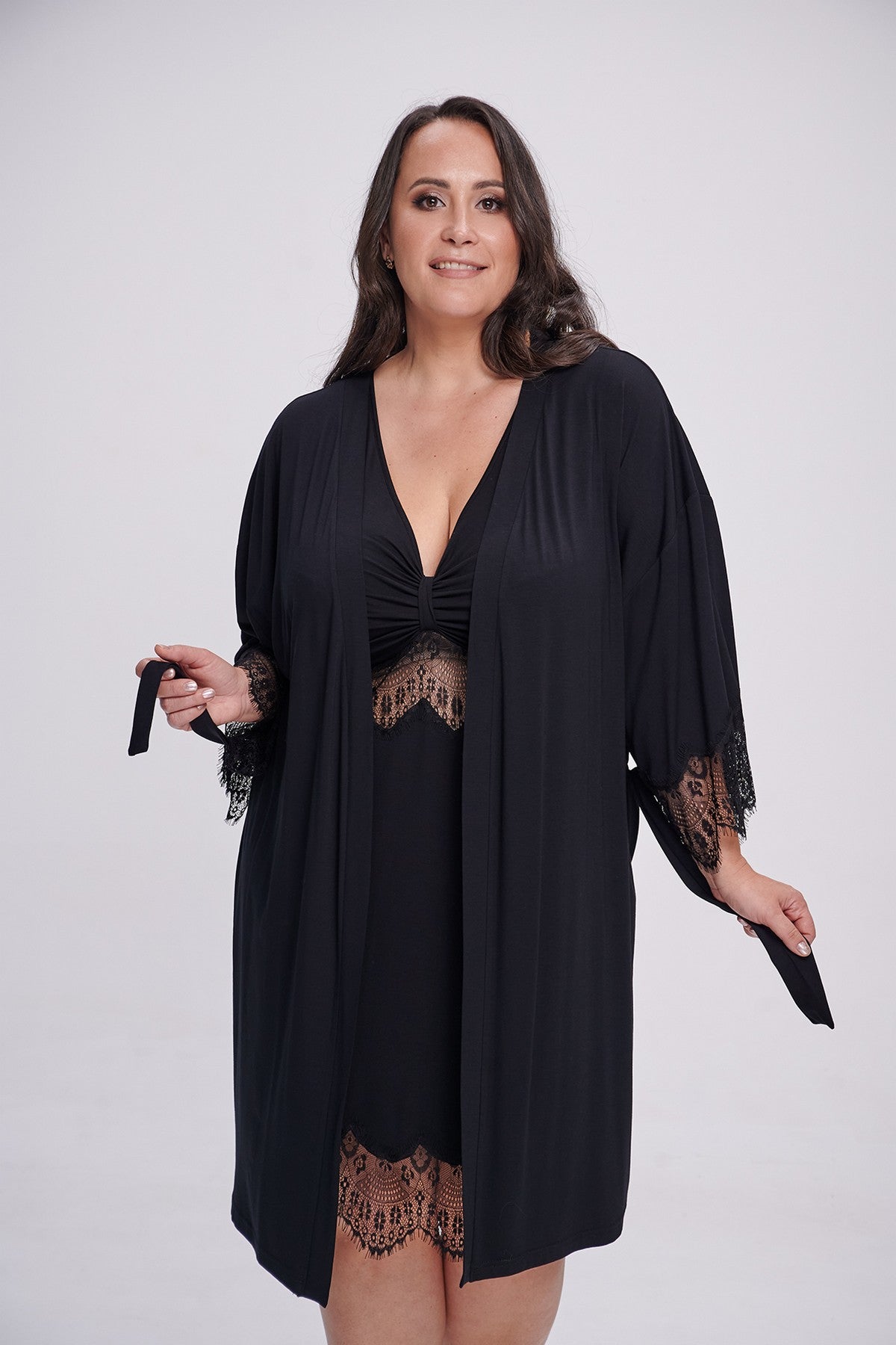 Халат з віскози 2710/1 black