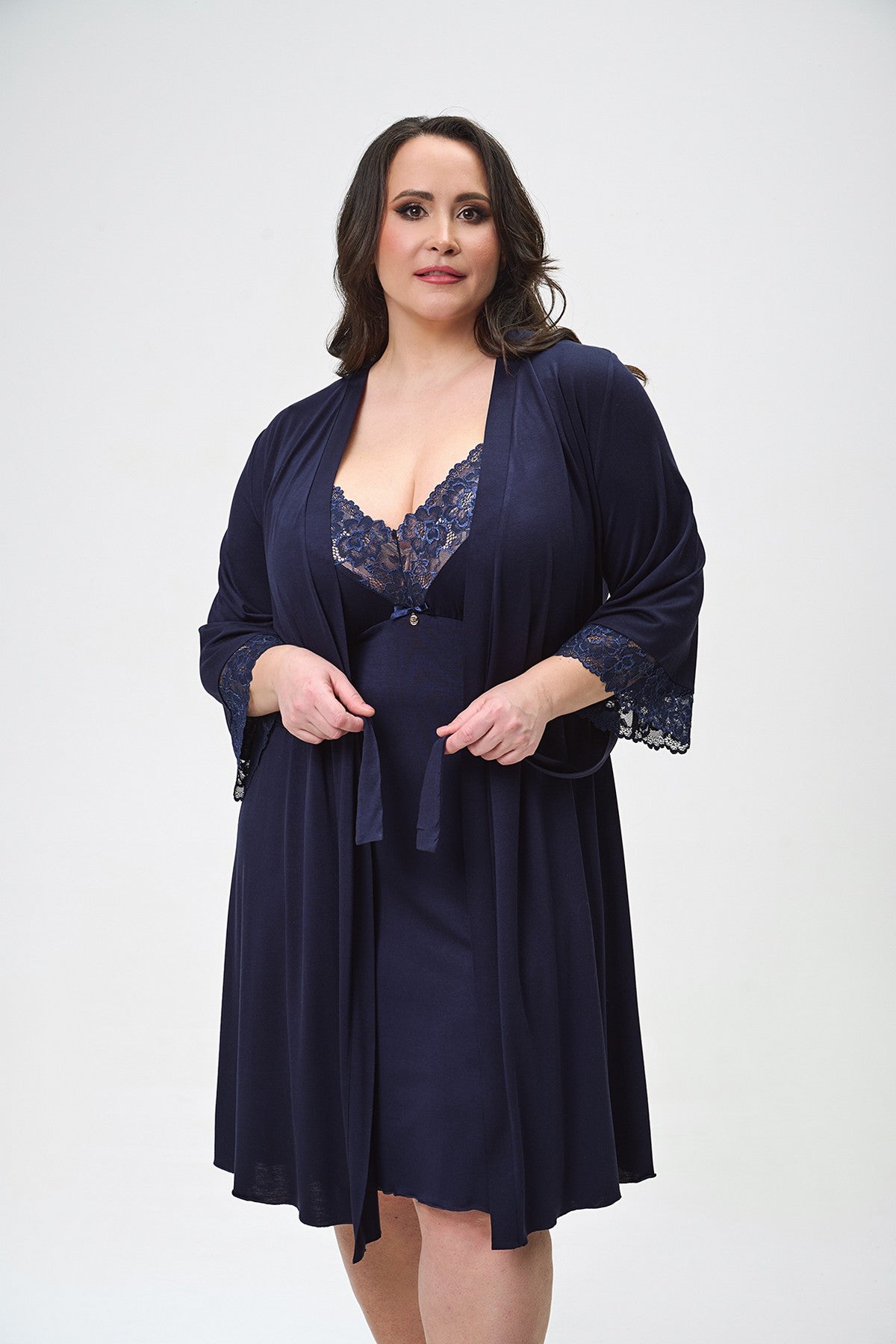 Халат з віскози 2815/1 navy blue Shato
