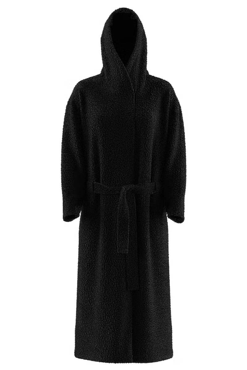 Довгий халат з екохутра 50899275 black Victoria`s Secret