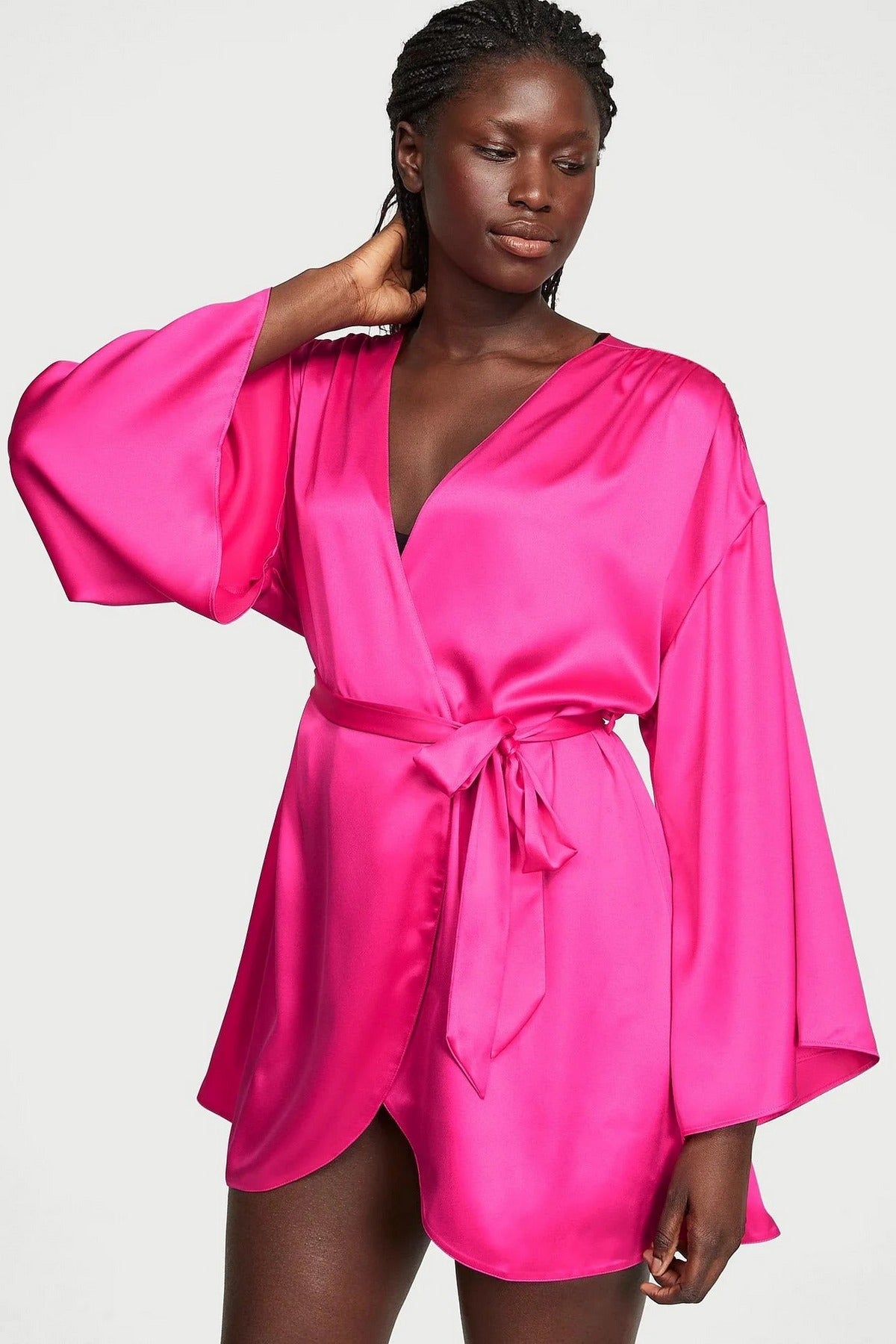 Сатиновый халат 773003948 pink