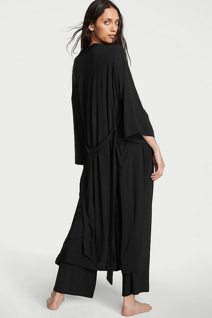 Довгий халат з модалу 886935084 black