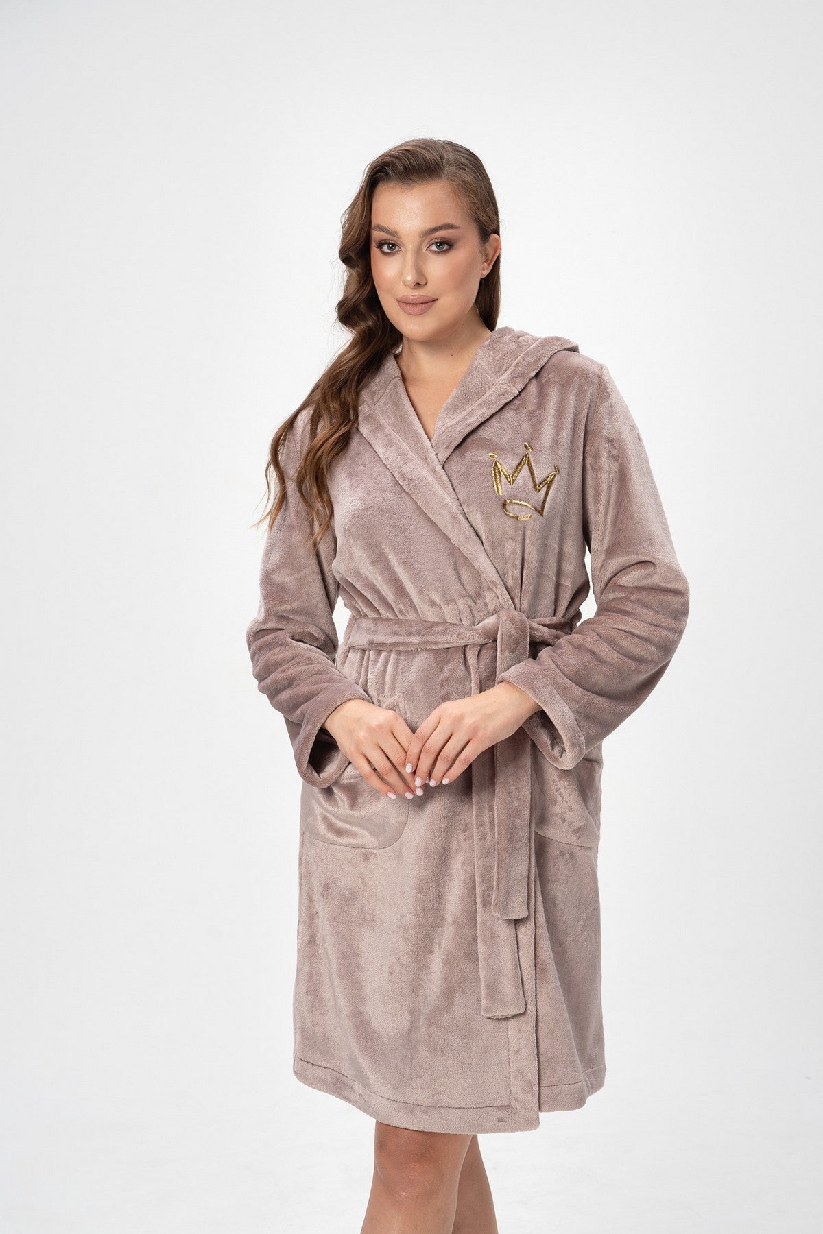 Халат из велсофта 1129 cappucino