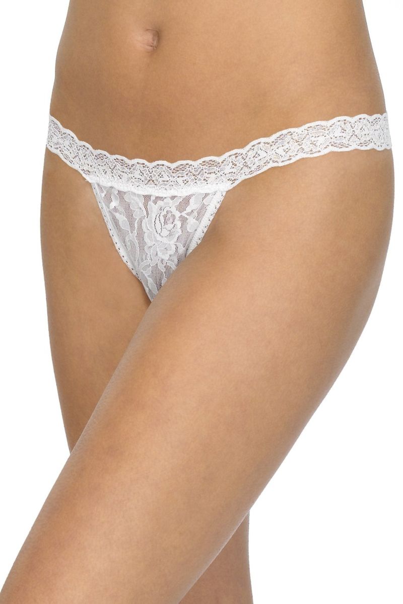 Кружевные трусики стринг 482051 Signature Lace white