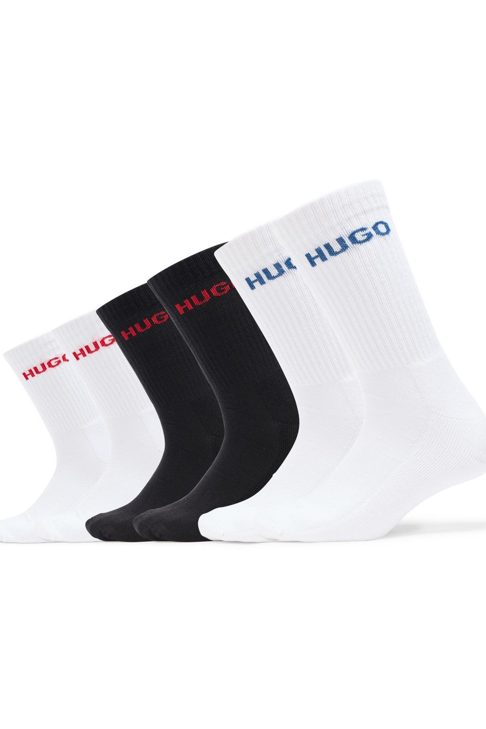 Чоловічі шкарпетки з логотипом 746686245 (6 пар) black/white Hugo Boss