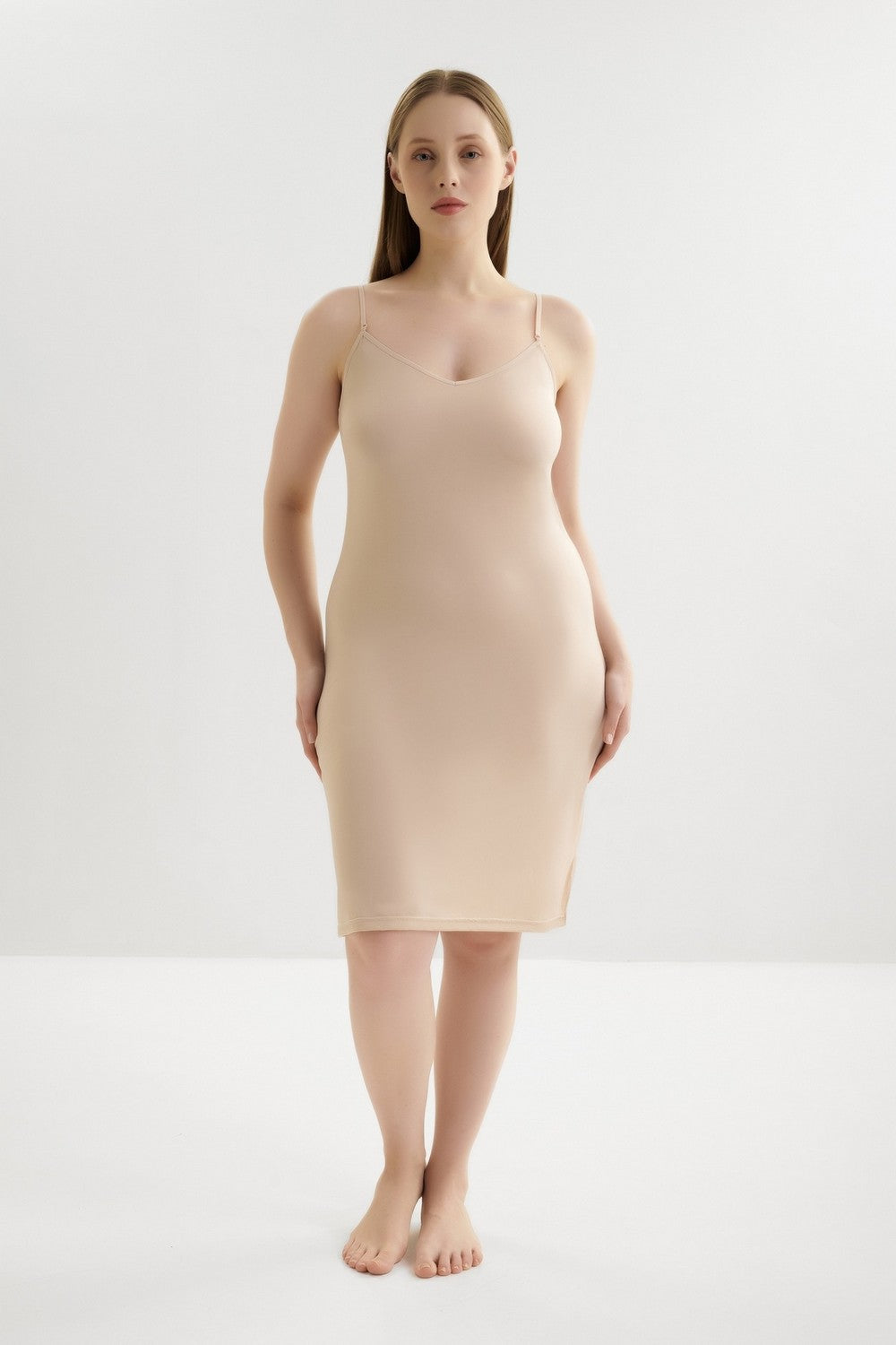 Комбінація на тонких бретелях 72317 Combinacion silk