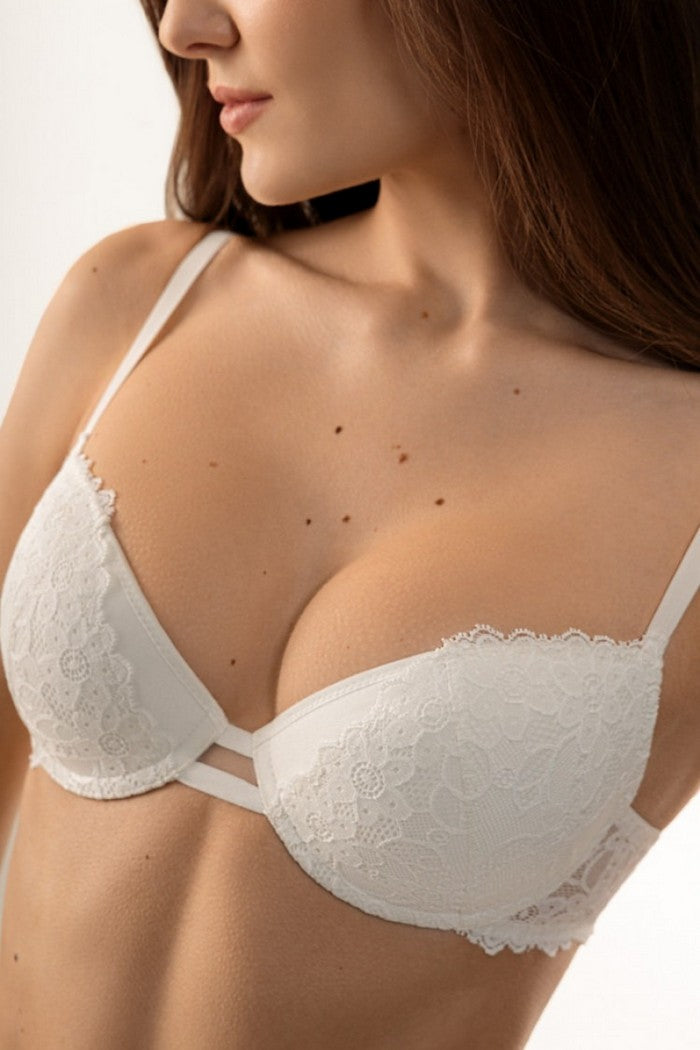 Кружевной бюстгальтер пуш-ап 1114/76 Aida milk