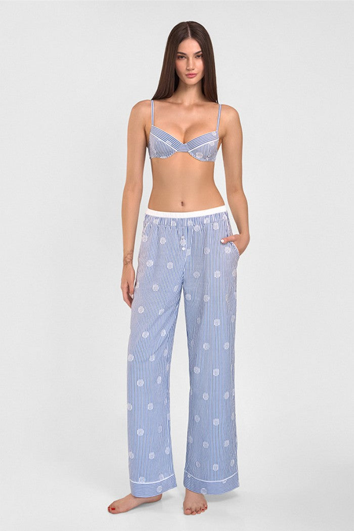 М'який бюстгальтер у смужку 1461/55 Effy blue/white Jasmine lingerie