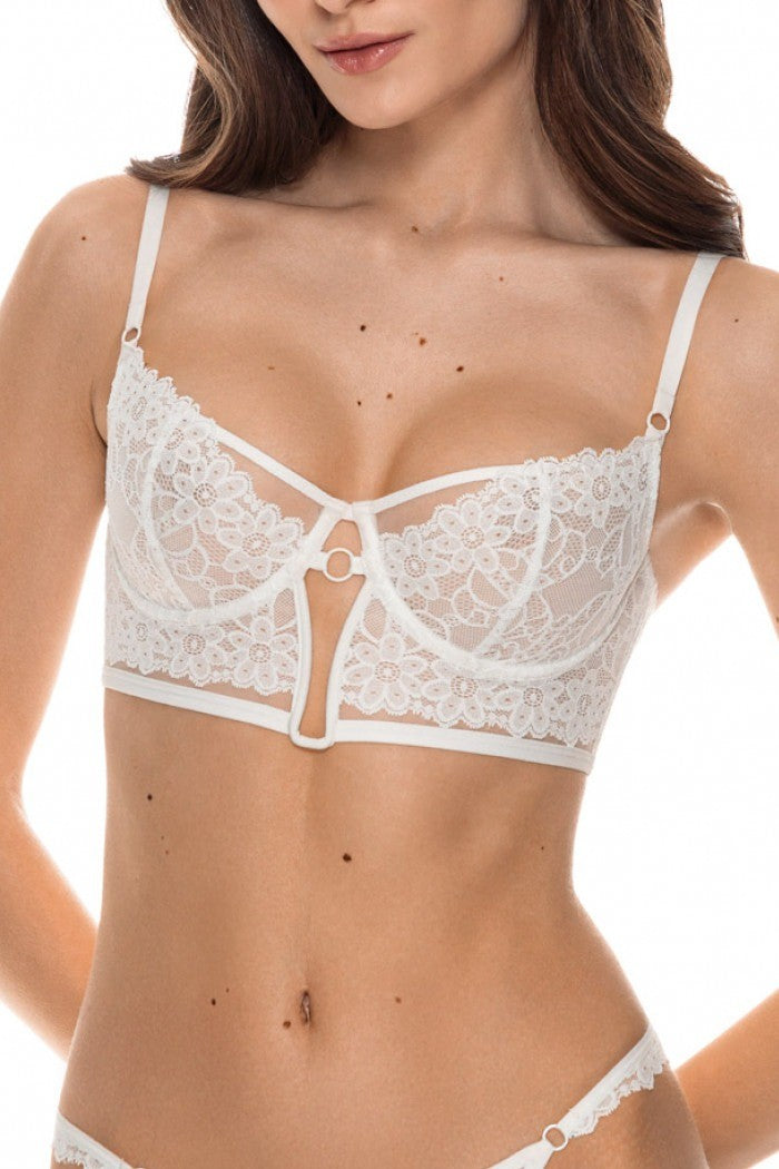 Кружевное бюстье с мягкими чашками 1468/76 Elif milk