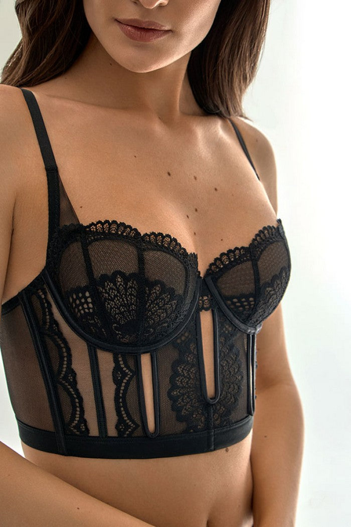 Мереживо з мережива 1491/37 Edry black Jasmine lingerie