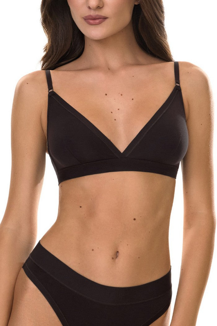 Бавовняний бралет 1908 Elis dark chocolate Jasmine lingerie