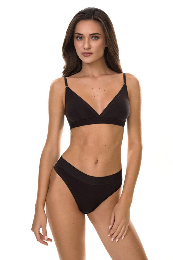 Хлопковий бралет 1908 Elis dark chocolate Jasmine lingerie