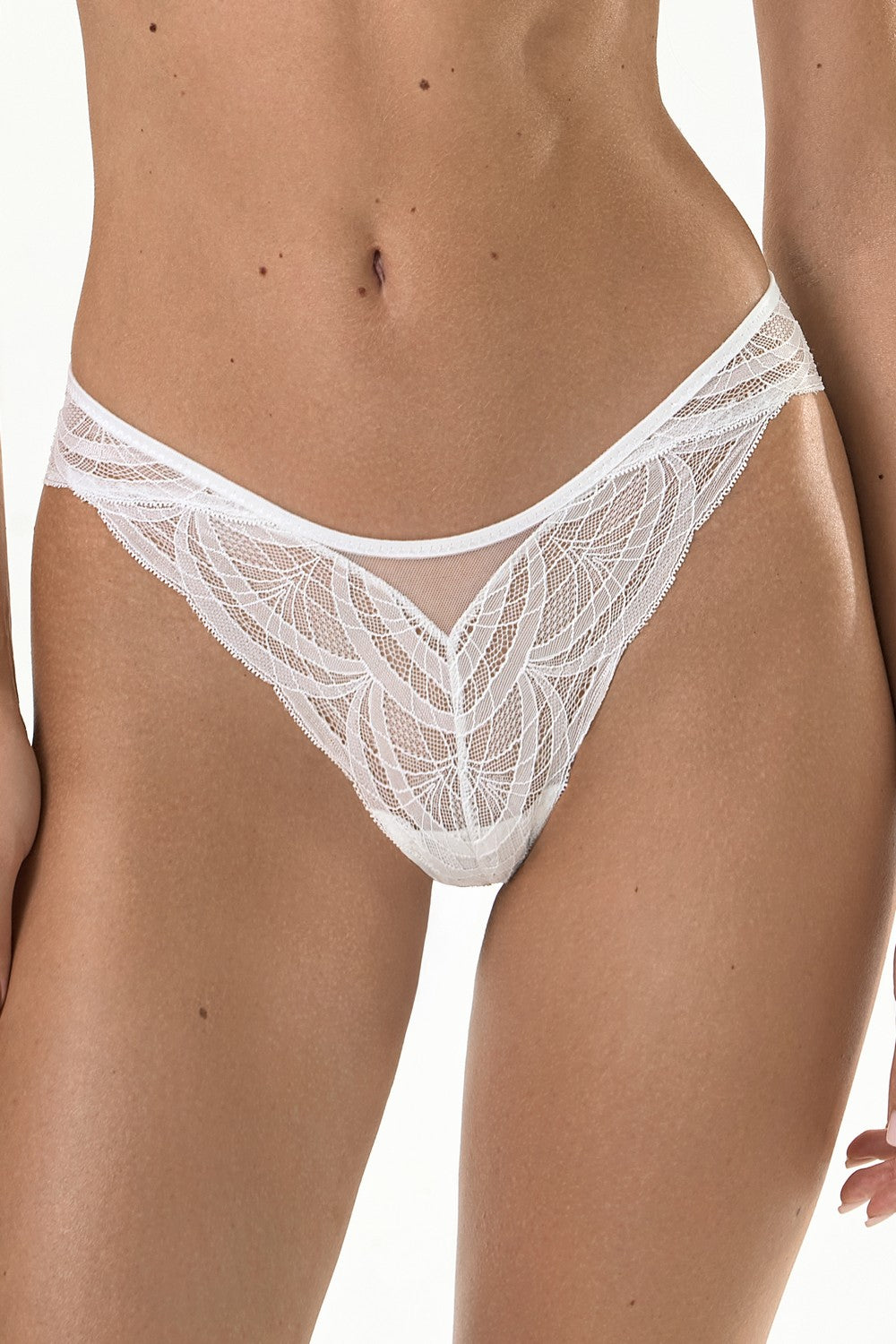 Мереживні трусики бразиліана 2235/57 Noela milk Jasmine lingerie