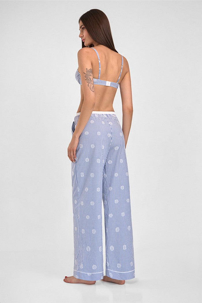 Піжамні штани в смужку 4907/55 Allison blue/white Jasmine lingerie
