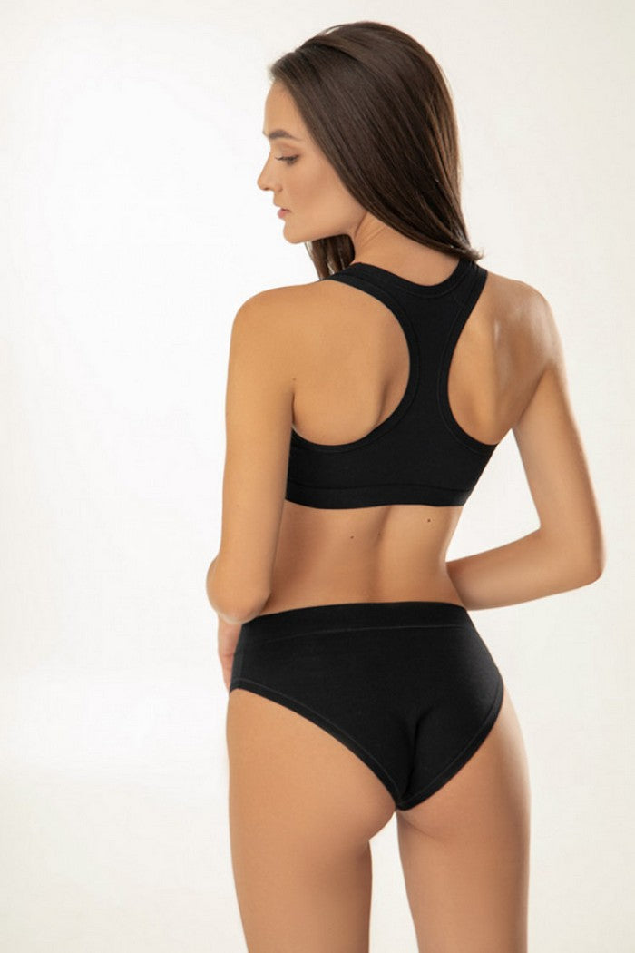 Хлопковый бра-топ 5709 Sherly black